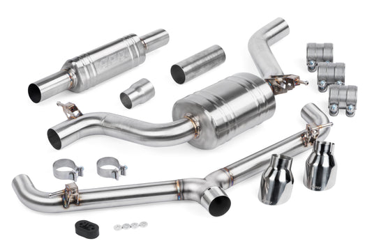 APR Catback Exhaust System (w Front Muffler) - GTI TRC (MK7.5) - APR Part CBK0039