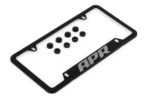 APR License Plate Frame - Thick, Black w Hiders - APR Part A1000010
