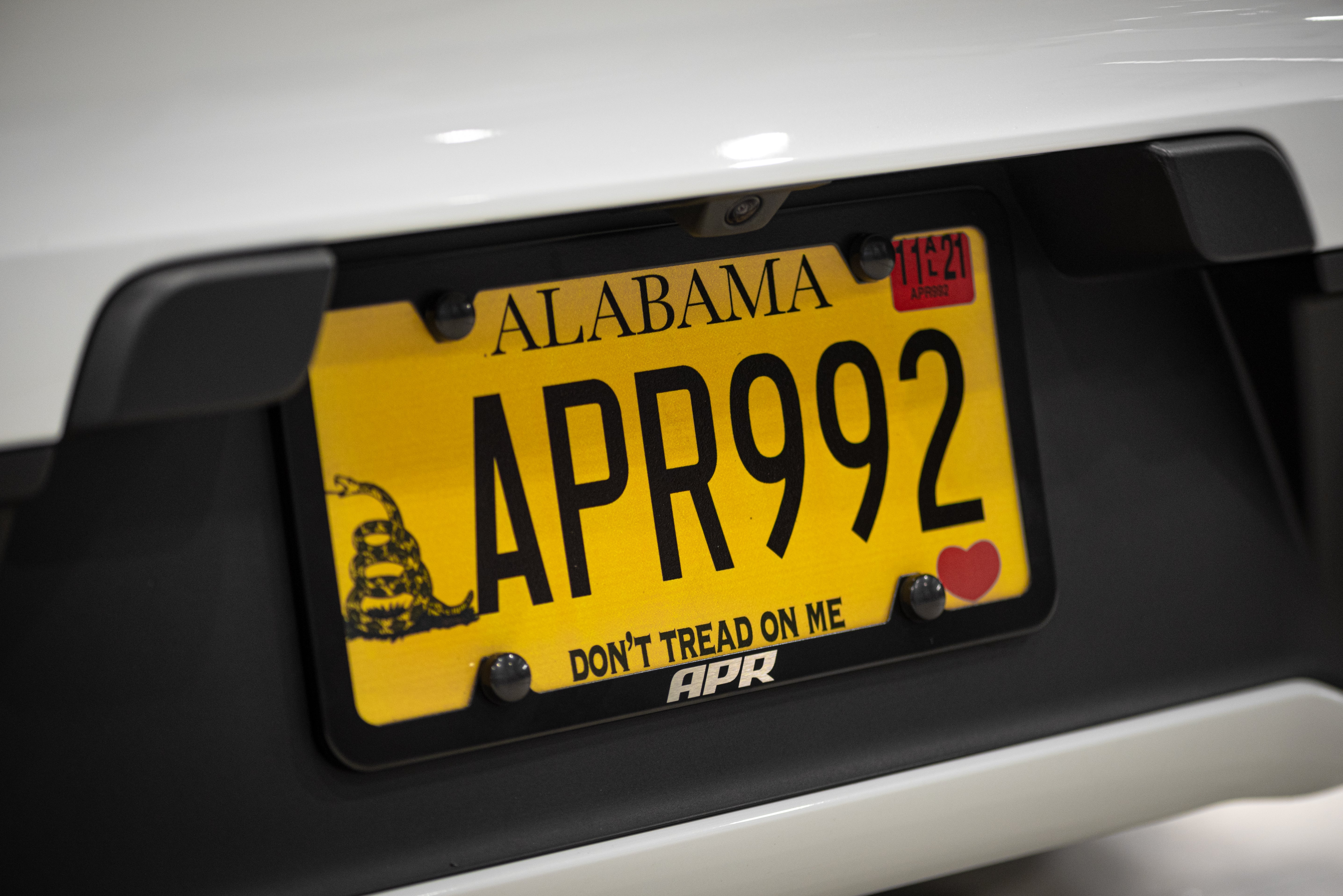 APR License Plate Frame - Slim, Black w Hiders - Image 44