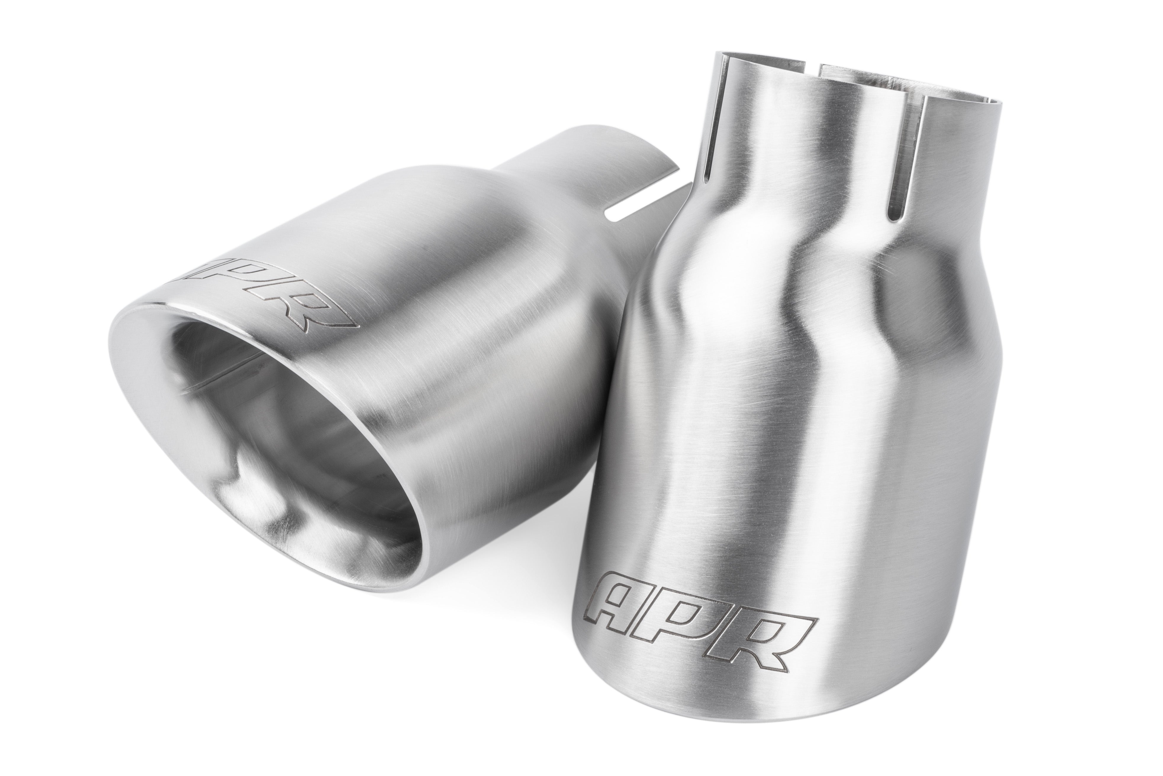 APR Double-Walled 3.5 Slash-Cut Tips (Brushed Silver) - Set of 2 - APR Part TPK0007