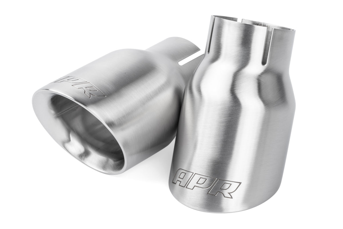 APR Double-Walled 3.5 Slash-Cut Tips (Brushed Silver) - Set of 2 - APR Part TPK0007