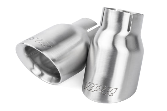 APR Double-Walled 3.5 Slash-Cut Tips (Brushed Silver) - Set of 2 - APR Part TPK0007