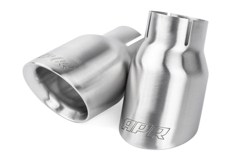 APR Double-Walled 3.5 Slash-Cut Tips (Brushed Silver) - Set of 2 - APR Part TPK0007