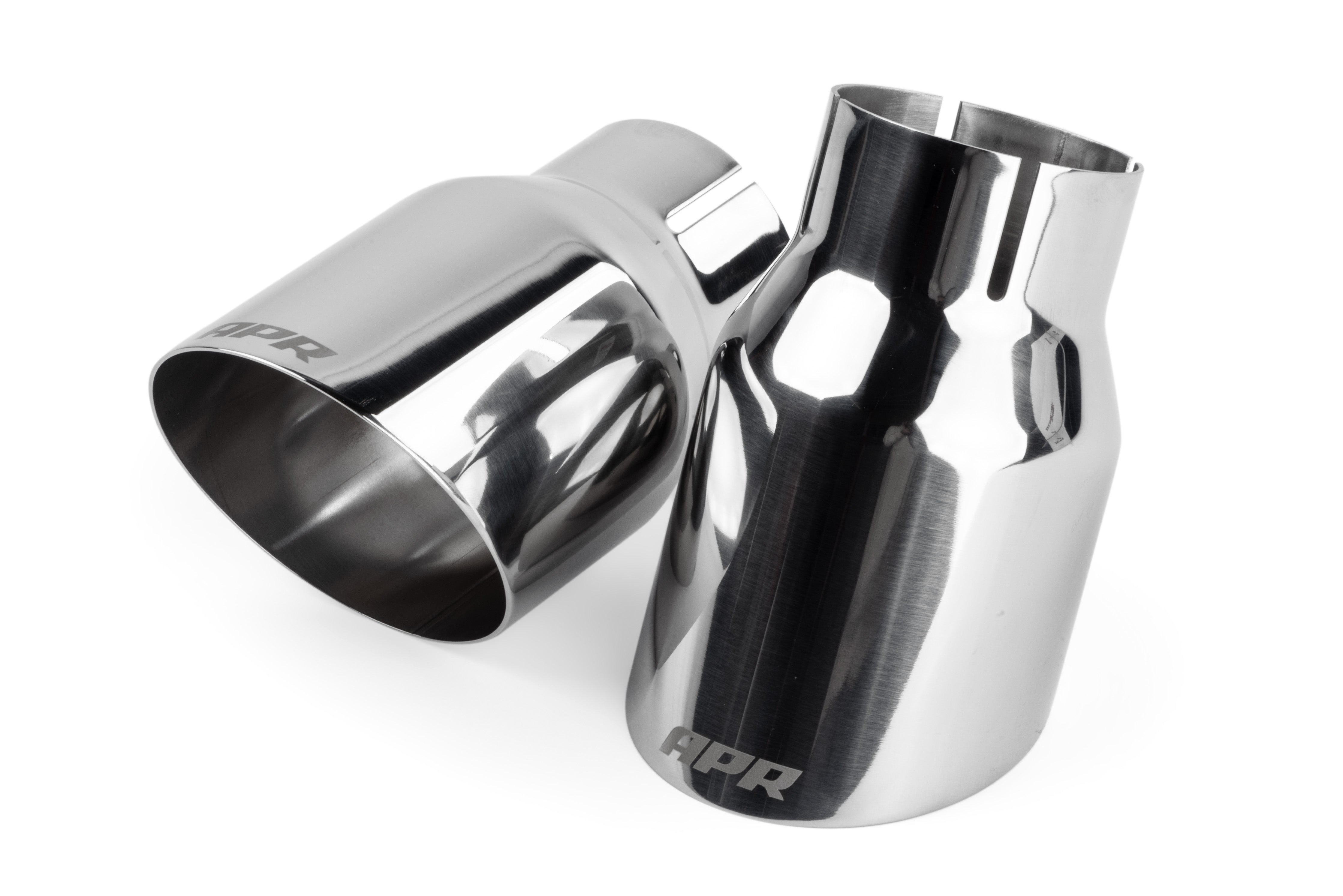 APR Single-Walled 3.5 Slash-Cut Tips (Polished Silver) - Set of 2 - APR Part TPK0005
