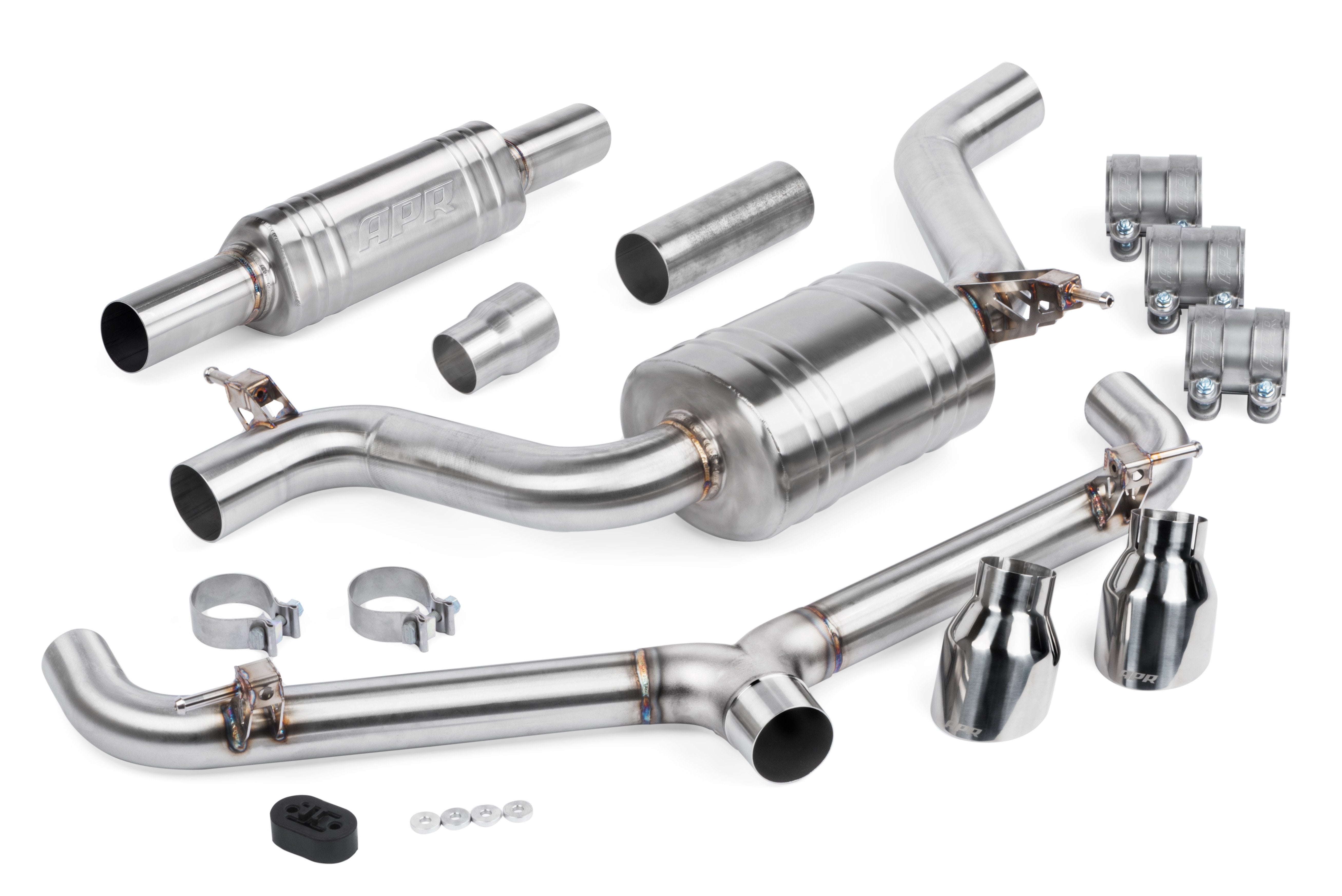 APR Catback Exhaust System (w Front Muffler) - GTI (MK7.5) - APR Part CBK0007