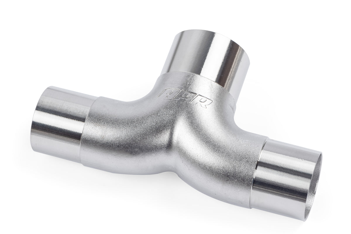 APR Cast Stainless Steel T Splitter - 76mm (3) to Dual 63.5mm (2.5) - APR Part EXH0433