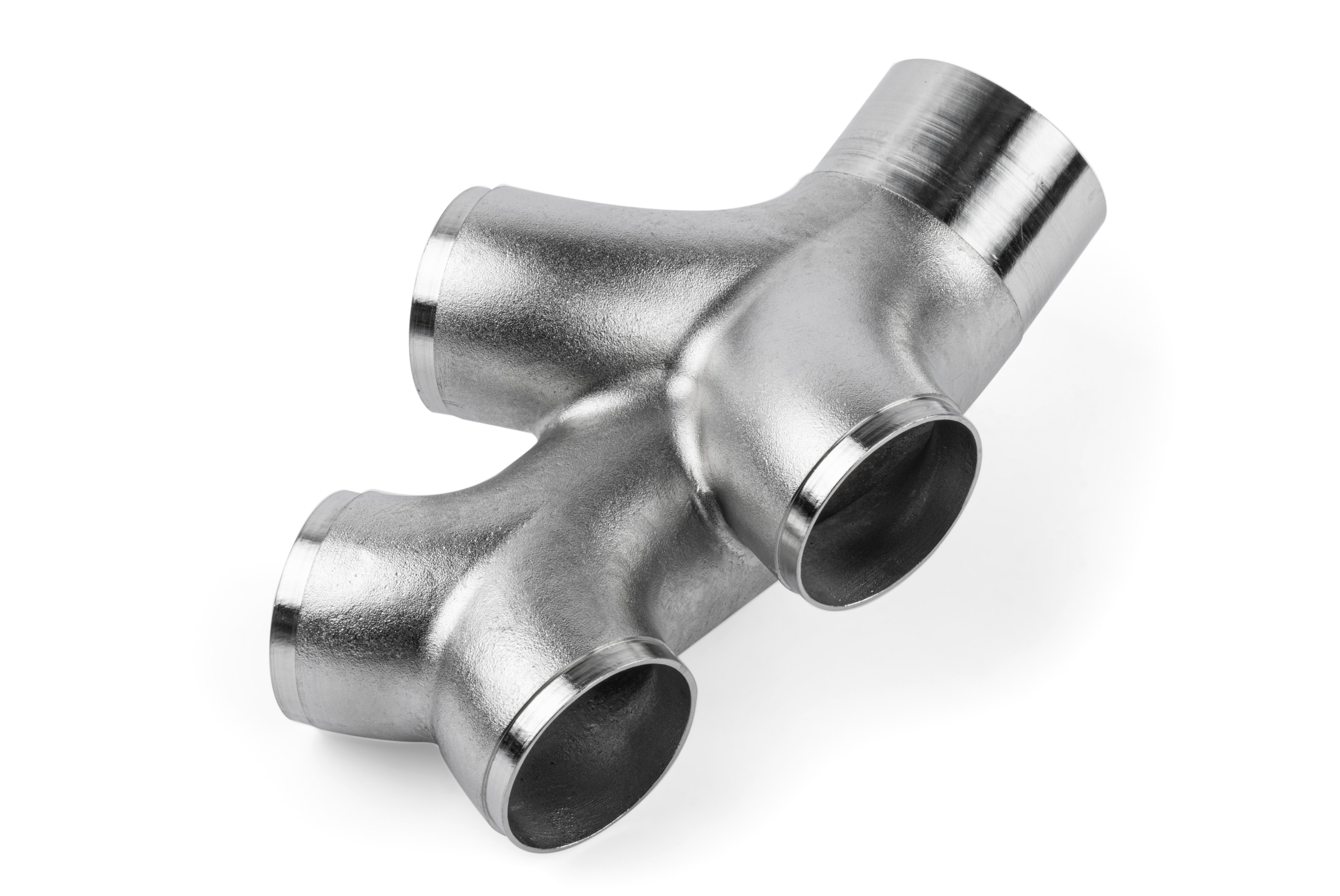 APR Cast Stainless Steel Double Y Splitter - 76mm (3) to Quad 63.5mm (2.5) - Image 2197