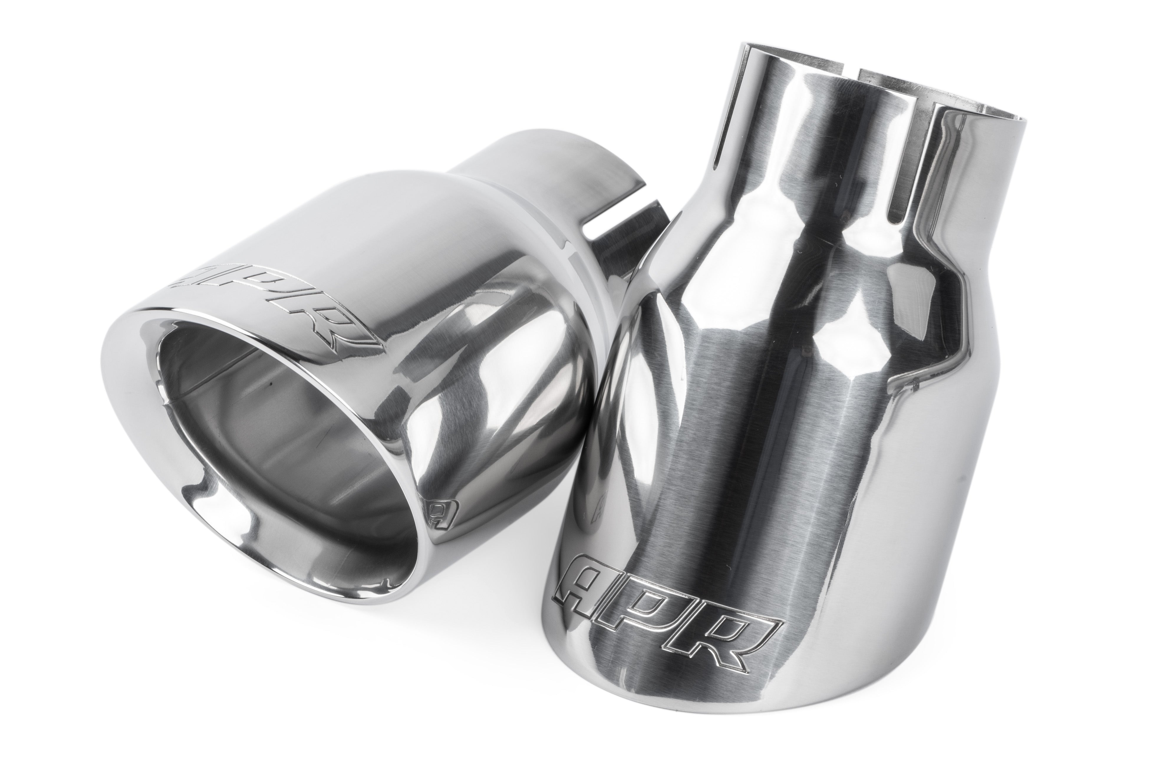 APR Double-Walled 3.5 Slash-Cut Tips (Polished Silver) - Set of 2 - APR Part TPK0006