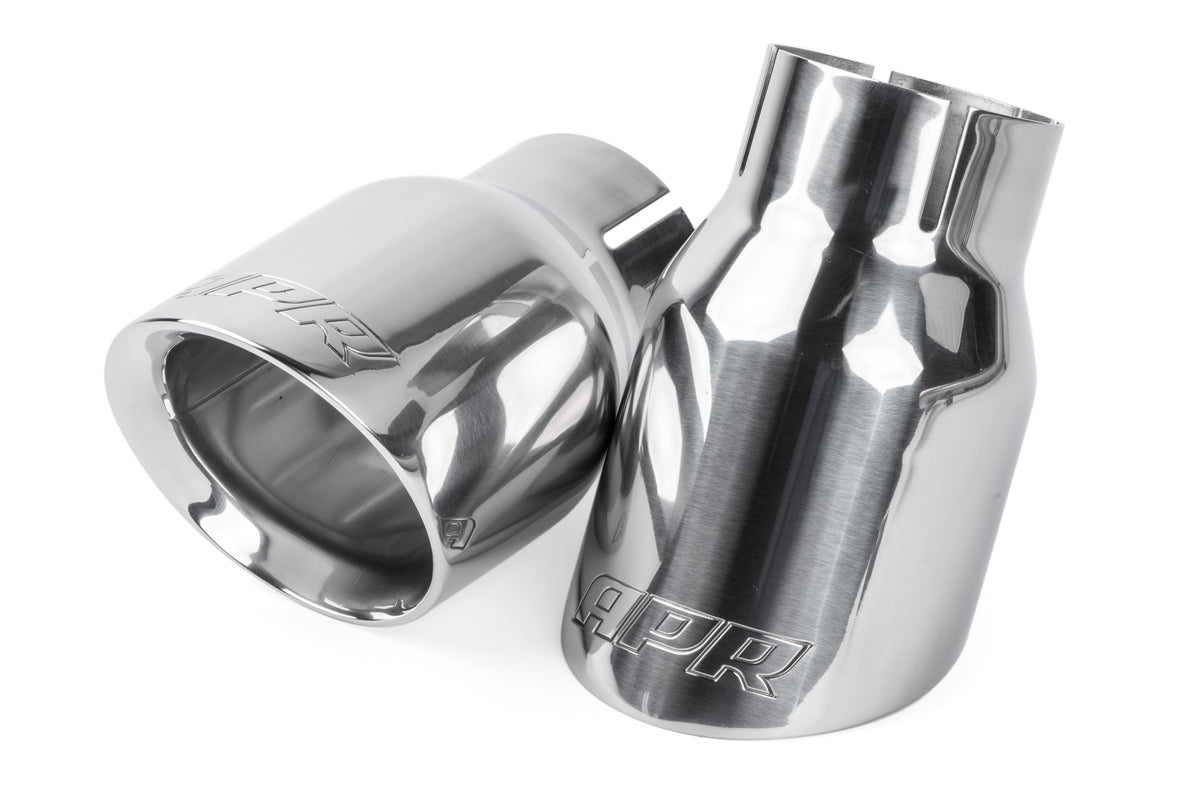APR Double-Walled 3.5 Slash-Cut Tips (Polished Silver) - Set of 2 - APR Part TPK0006